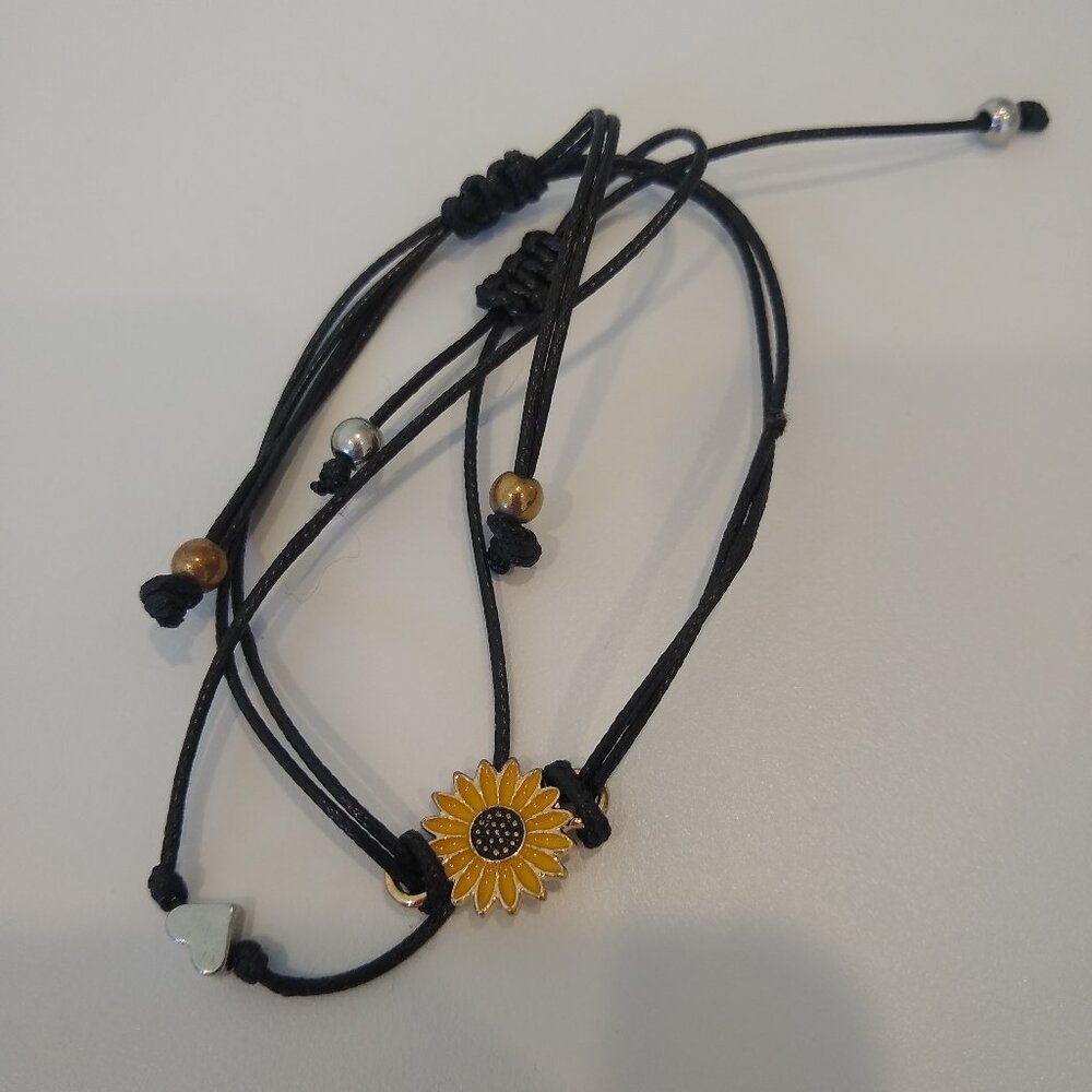 Adjustable Sunflower Bracelet